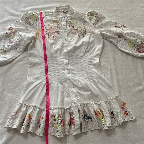 HEMANT & NANDITA White Floral Long Sleeve Dress - Picture 13 of 16